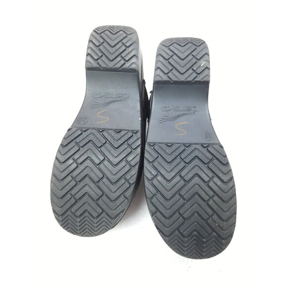 Dansko Womens Professional Clogs Sz 38 7.5-8 Brown Leather Floral Tooled Etched - Picture 9 of 9